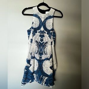 Blue and White Ocean Waves Dress